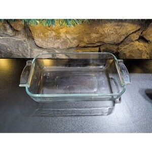 Vintage PYREX de Corning Blue Clear Glass Casserole PAN BOROSILICATE France RARE